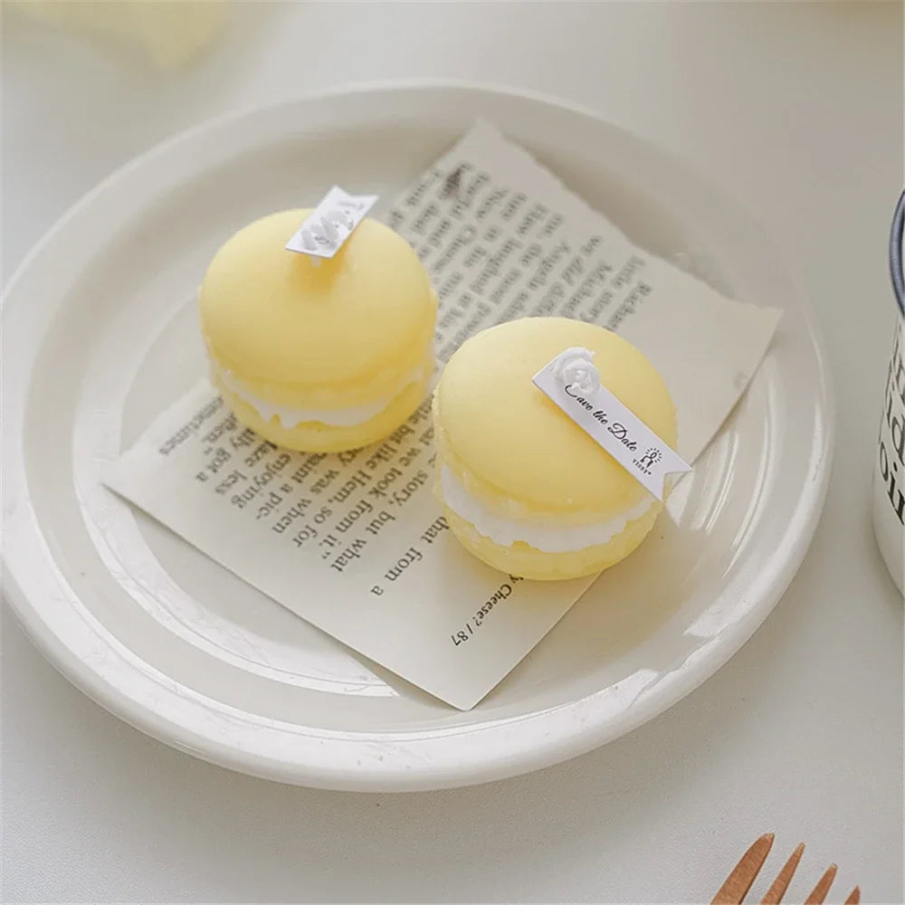Candele profumate Macaron profumate per piante naturali Yulan Magnolia Frutta profumata Aromaterapia Festa Candela domestica con foglie rosse fresche