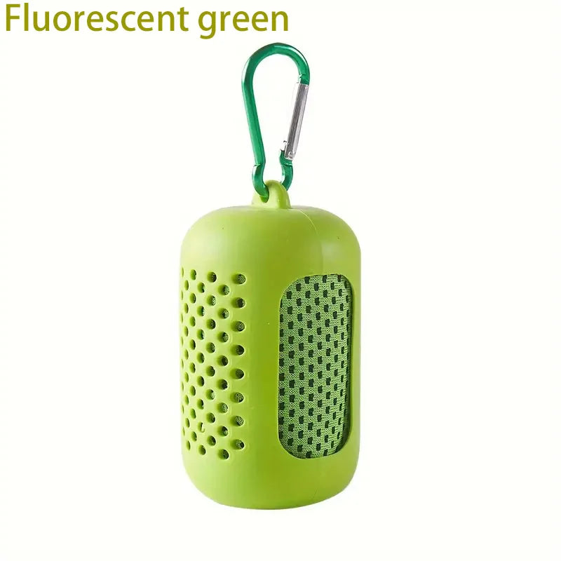 1PC Circolare In Silicone Avvolto Asciugamano Freddo Asciugamano di Raffreddamento Asciugamani In Microfibra Ad Asciugatura Rapida Accessori Da Spiaggia Asciugamano Sport Fitness