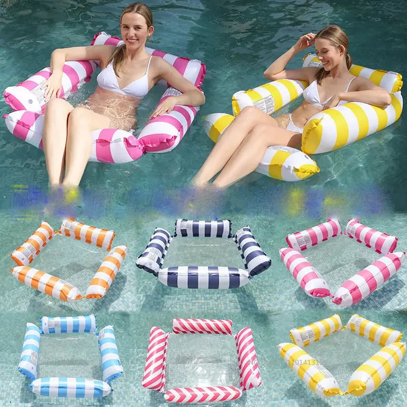 Nuova amaca ad acqua reclinabile gonfiabile galleggiante materasso da nuoto mare anello da nuoto piscina festa giocattolo reclinabile nuoto