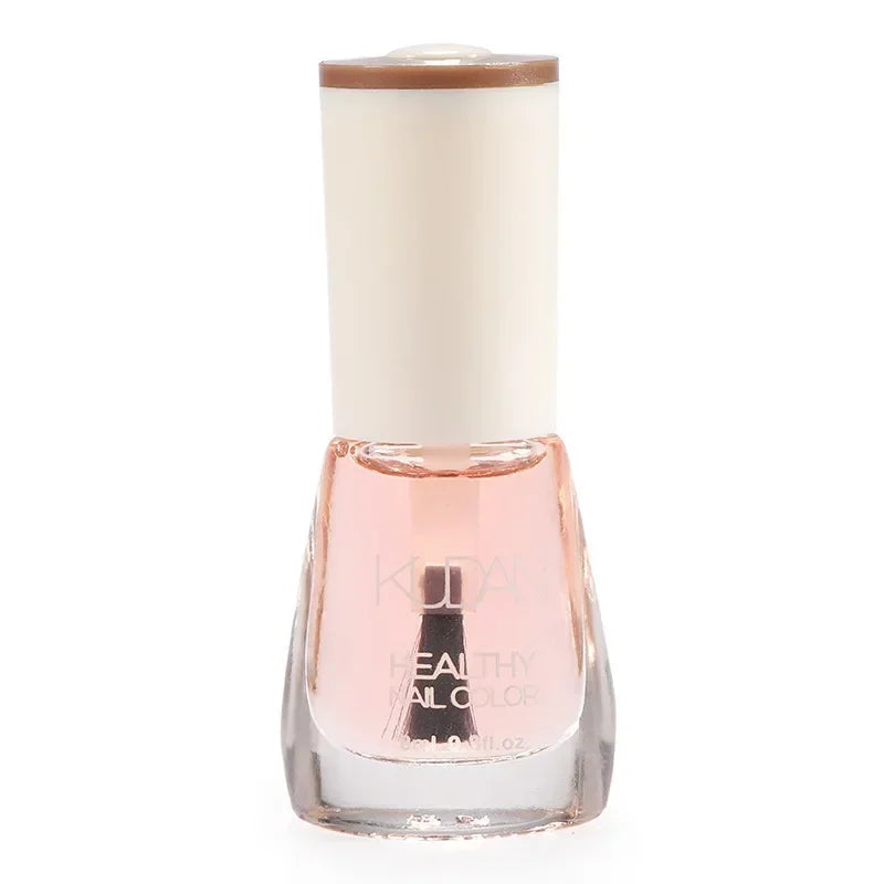 Smalto per unghie senza lampada da forno bianco Fine Glitter Non-Baking Non-peel trasparente lucido olio Base Coat smalto per unghie nudo