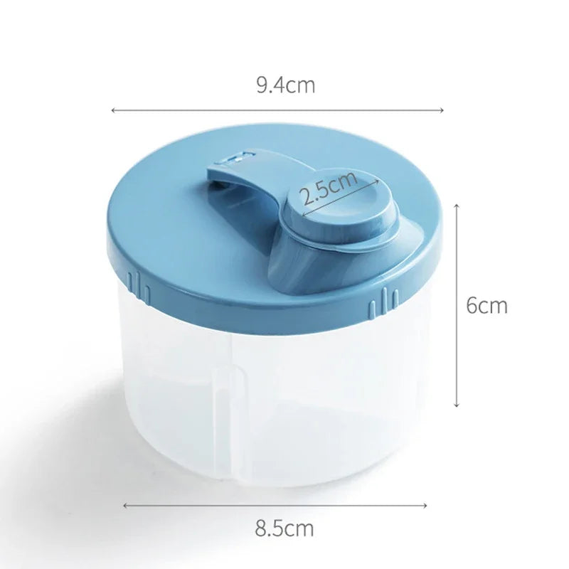 Contenitore per alimenti per bambini portatile a 4 griglie Contenitore per cereali essenziali per latte in polvere per bambini Contenitore per snack per bambini