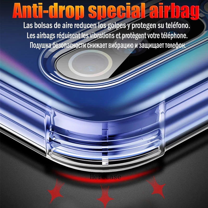 Custodia per telefono trasparente in silicone di lusso per Samsung Galaxy S21 S22 Ultra S20 FE A12 A52s 5g A53 S10 Plus A50 A52 A32 A51 A71 A72 Cover