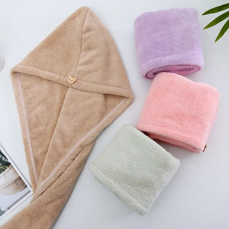 Asciugamano per capelli in microfibra magica ad asciugatura rapida Asciugamano per asciugatura rapida Asciugamano per donna Avvolgere la testa Assorbimento Cappello da bagno d'acqua