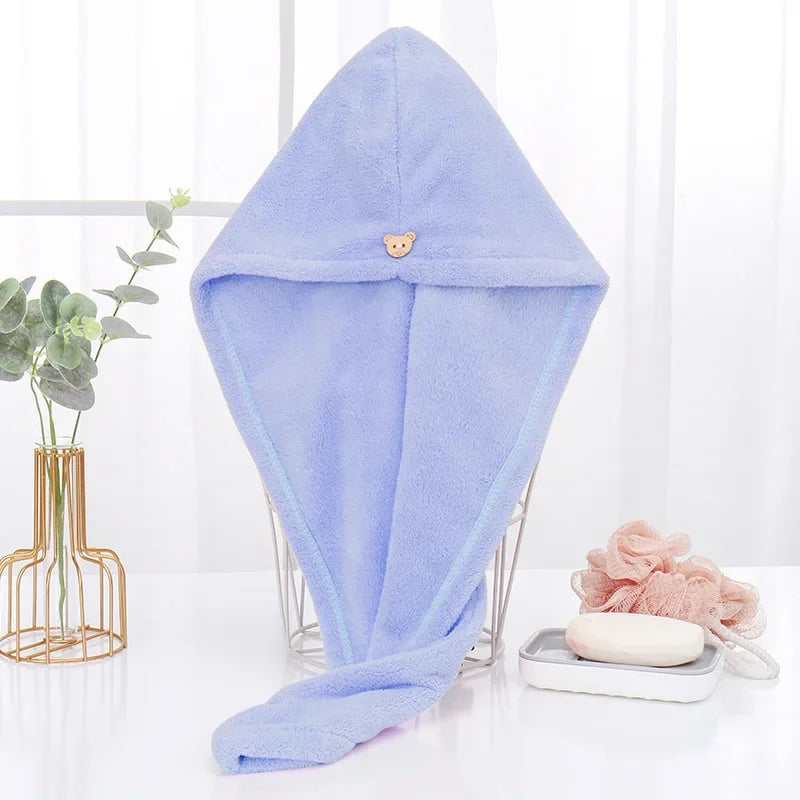 Asciugamano per capelli in microfibra magica ad asciugatura rapida Asciugamano per asciugatura rapida Asciugamano per donna Avvolgere la testa Assorbimento Cappello da bagno d'acqua