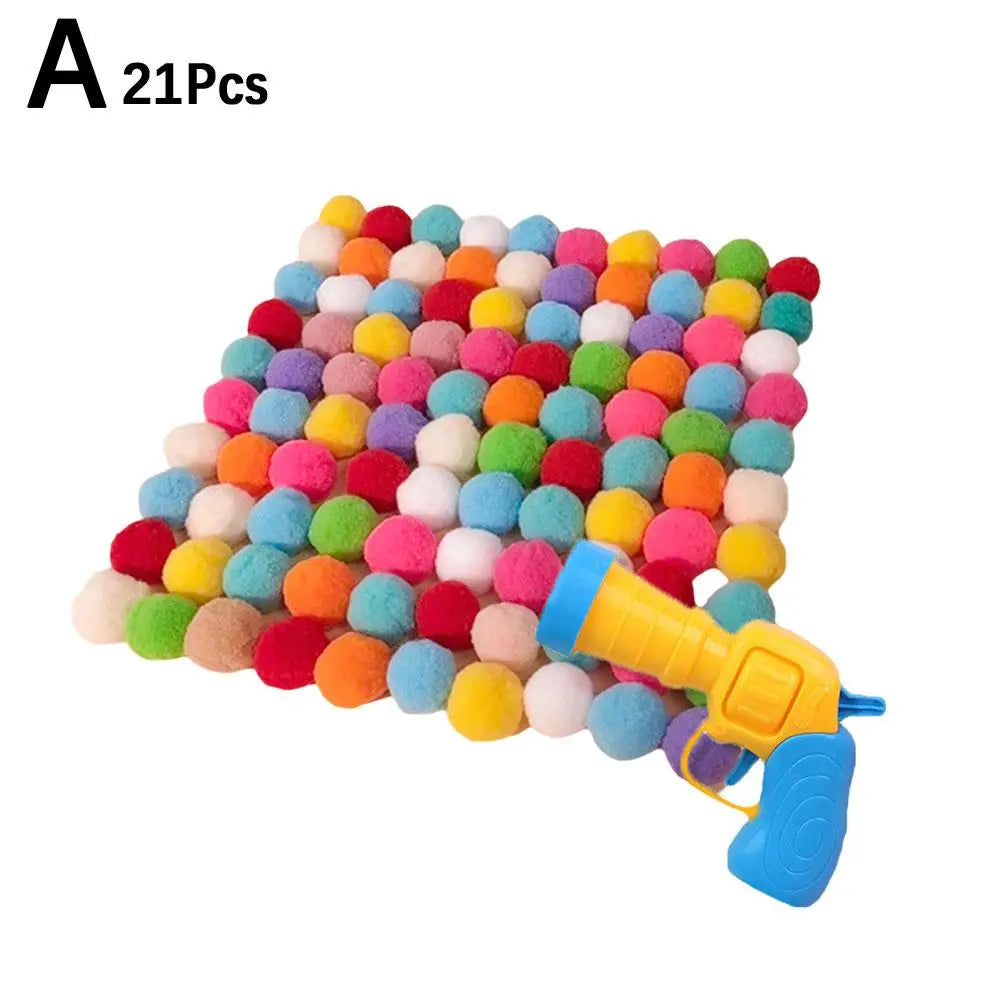 Giocattoli per gatti giocattolo interattivo per l'addestramento al lancio per animali domestici gattino creativo Mini giochi di pistola per tiro Stretch peluche giocattoli per animali domestici