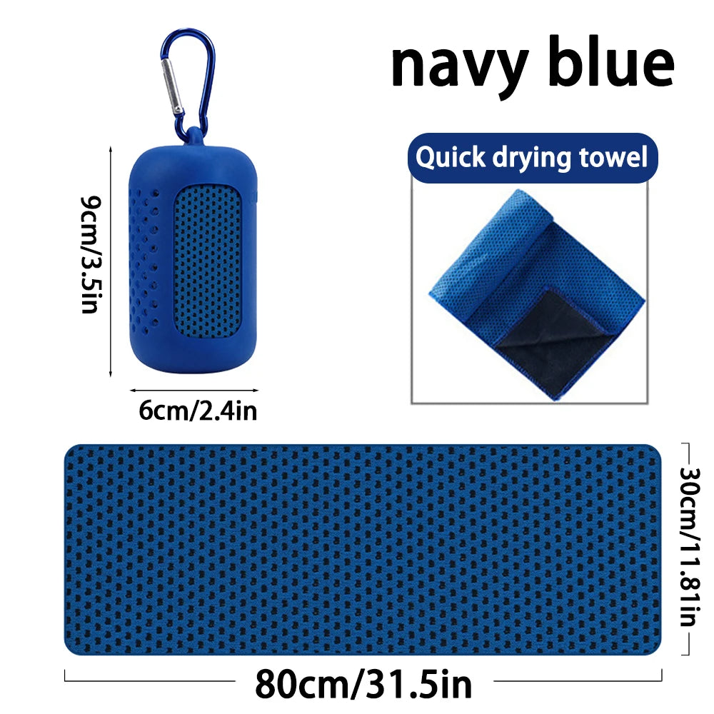 1PC Circolare In Silicone Avvolto Asciugamano Freddo Asciugamano di Raffreddamento Asciugamani In Microfibra Ad Asciugatura Rapida Accessori Da Spiaggia Asciugamano Sport Fitness