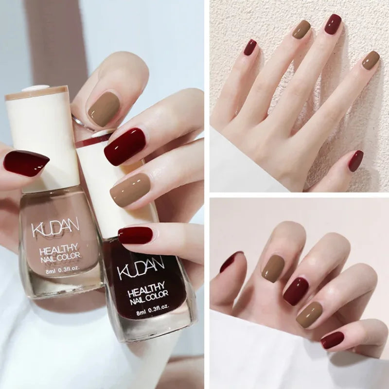 Smalto per unghie senza lampada da forno bianco Fine Glitter Non-Baking Non-peel trasparente lucido olio Base Coat smalto per unghie nudo