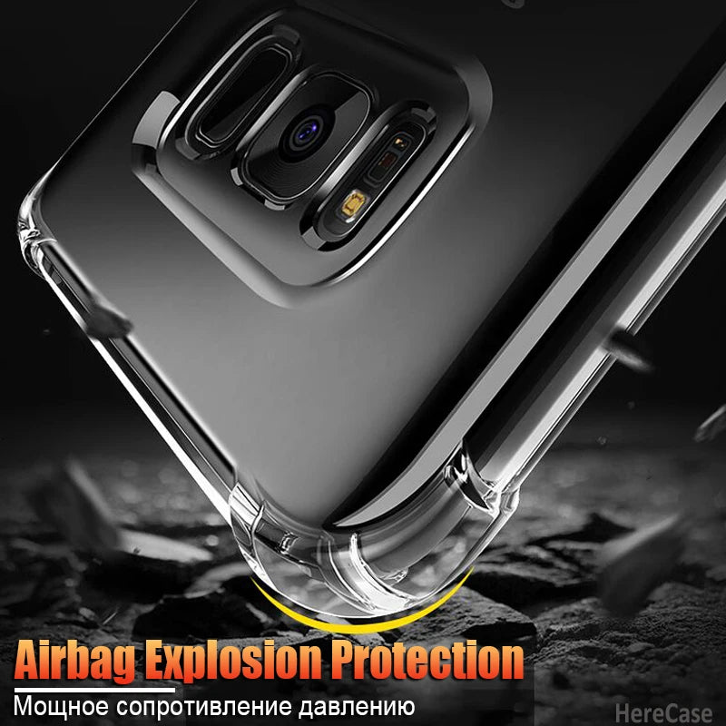 Custodia per telefono trasparente in silicone di lusso per Samsung Galaxy S21 S22 Ultra S20 FE A12 A52s 5g A53 S10 Plus A50 A52 A32 A51 A71 A72 Cover
