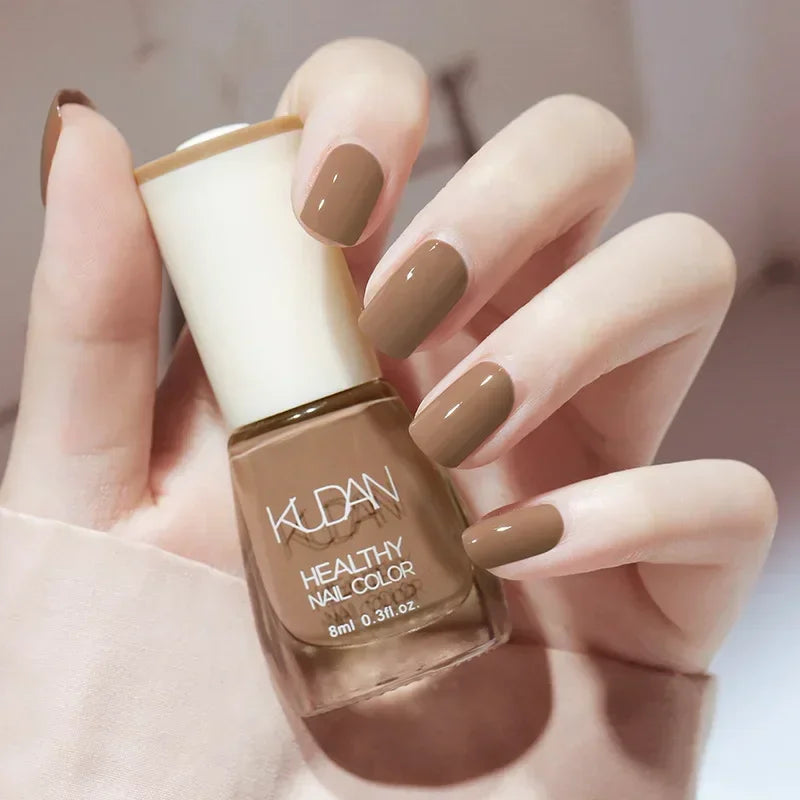 Smalto per unghie senza lampada da forno bianco Fine Glitter Non-Baking Non-peel trasparente lucido olio Base Coat smalto per unghie nudo