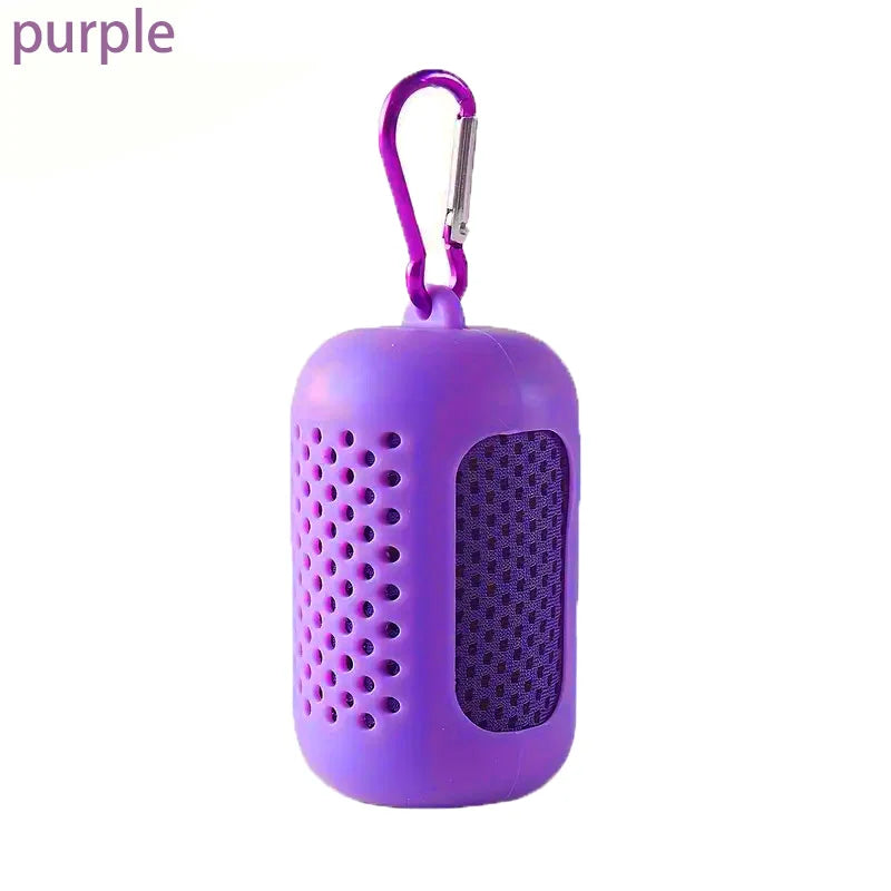 1PC Circolare In Silicone Avvolto Asciugamano Freddo Asciugamano di Raffreddamento Asciugamani In Microfibra Ad Asciugatura Rapida Accessori Da Spiaggia Asciugamano Sport Fitness