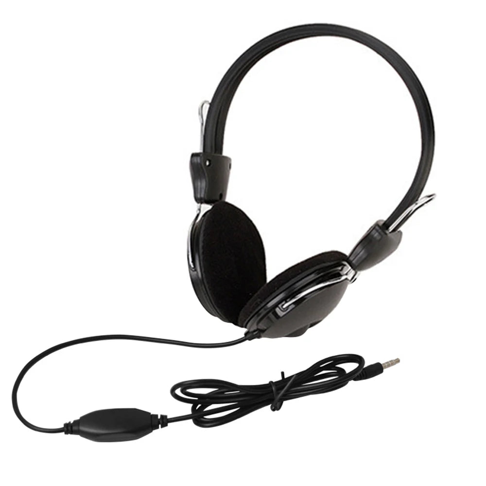 Cuffie sonore HD cablate da 3,5mm sopra le orecchie Cuffie auricolari con microfono stereo per musica HiFi con auricolari regolabili per telefono MP3 per PC