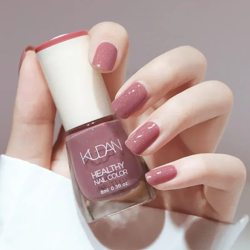 Smalto per unghie senza lampada da forno bianco Fine Glitter Non-Baking Non-peel trasparente lucido olio Base Coat smalto per unghie nudo
