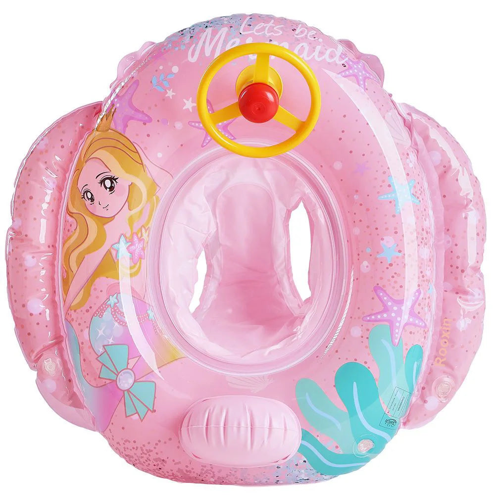 Rooxin Flamingo Nuoto Cerchio Bambino Infantile Galleggiante Piscina Anello di Nuoto Con Parasole Sedile Galleggiante Estate Spiaggia Piscina Festa Giocattoli