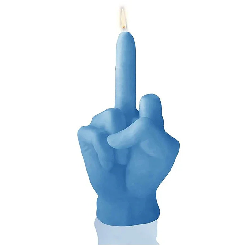 1 pz nuovo modello a forma di dito medio candele profumate divertenti peculici piccoli regali decorazioni per la casa ornamenti candela di compleanno
