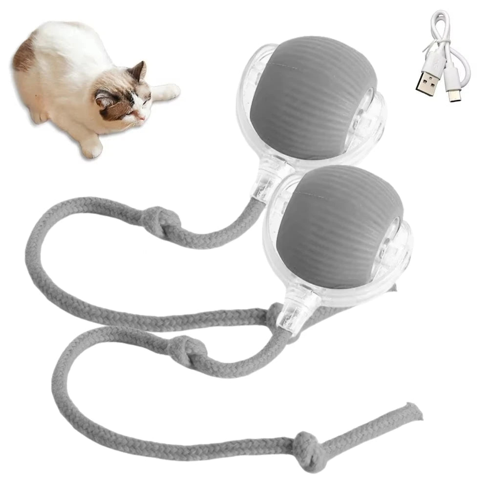 Giocattoli interattivi per gatti Palla rotolante automatica Coda finta Ricaricabile Smart Pet Giocattolo elettrico Addestramento per cani e gatti Imitare il mouse