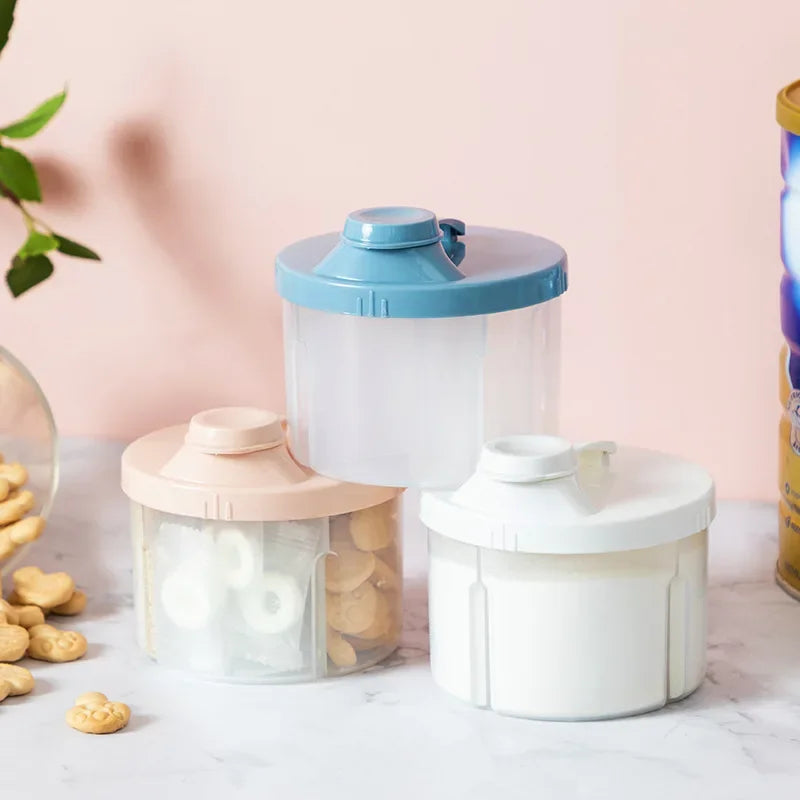 Contenitore per alimenti per bambini portatile a 4 griglie Contenitore per cereali essenziali per latte in polvere per bambini Contenitore per snack per bambini