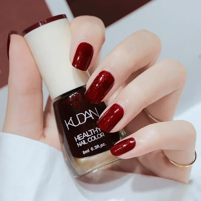 Smalto per unghie senza lampada da forno bianco Fine Glitter Non-Baking Non-peel trasparente lucido olio Base Coat smalto per unghie nudo