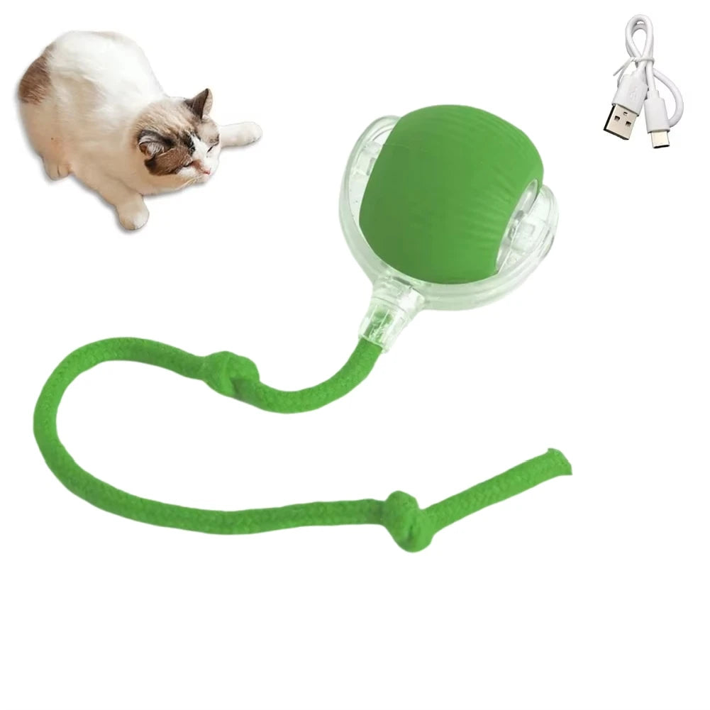 Giocattoli interattivi per gatti Palla rotolante automatica Coda finta Ricaricabile Smart Pet Giocattolo elettrico Addestramento per cani e gatti Imitare il mouse