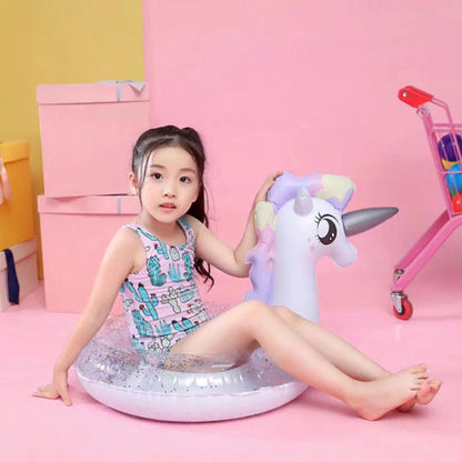 Rooxin Gonfiabile Flamingo Piscina Galleggiante Anello da Nuoto per Bambini Summer Beach Party Piscina Galleggiante Unicorno Nuoto Cerchio Accessori per Piscina