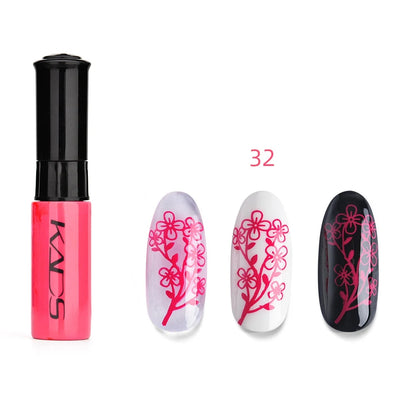 KADS 1pc Nail Art Stamping Polish bianco nero colorato Stamp Plate stampa vernice penna vernici per Manicure Template Lacker
