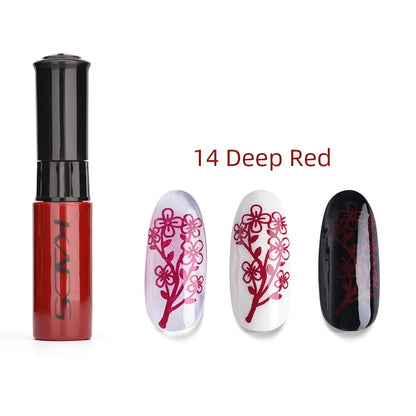 KADS 1pc Nail Art Stamping Polish bianco nero colorato Stamp Plate stampa vernice penna vernici per Manicure Template Lacker