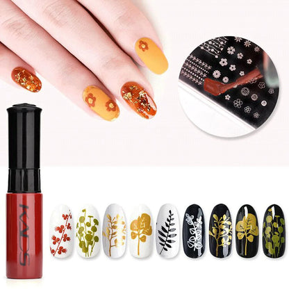 KADS 1pc Nail Art Stamping Polish bianco nero colorato Stamp Plate stampa vernice penna vernici per Manicure Template Lacker