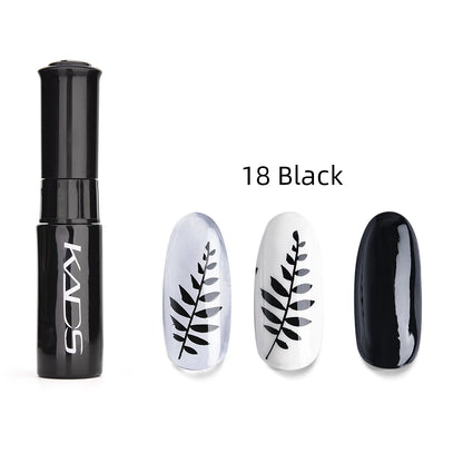 KADS 1pc Nail Art Stamping Polish bianco nero colorato Stamp Plate stampa vernice penna vernici per Manicure Template Lacker