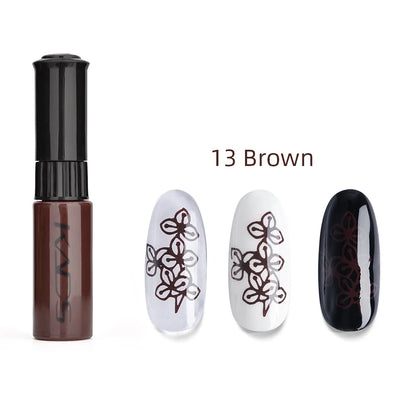 KADS 1pc Nail Art Stamping Polish bianco nero colorato Stamp Plate stampa vernice penna vernici per Manicure Template Lacker