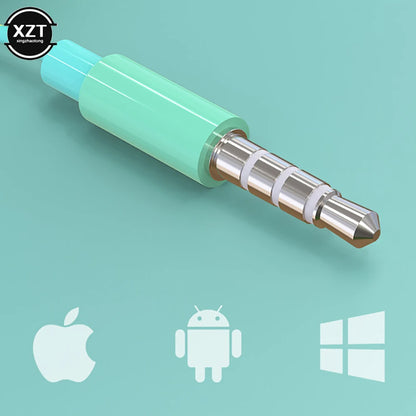 U24 Filo Auricolare stereo 3.5MM Cuffie intrauricolari Corsa Gioco musicale Auricolare Cancellazione del rumore per telefono cellulare PC PAD Laptop con microfono