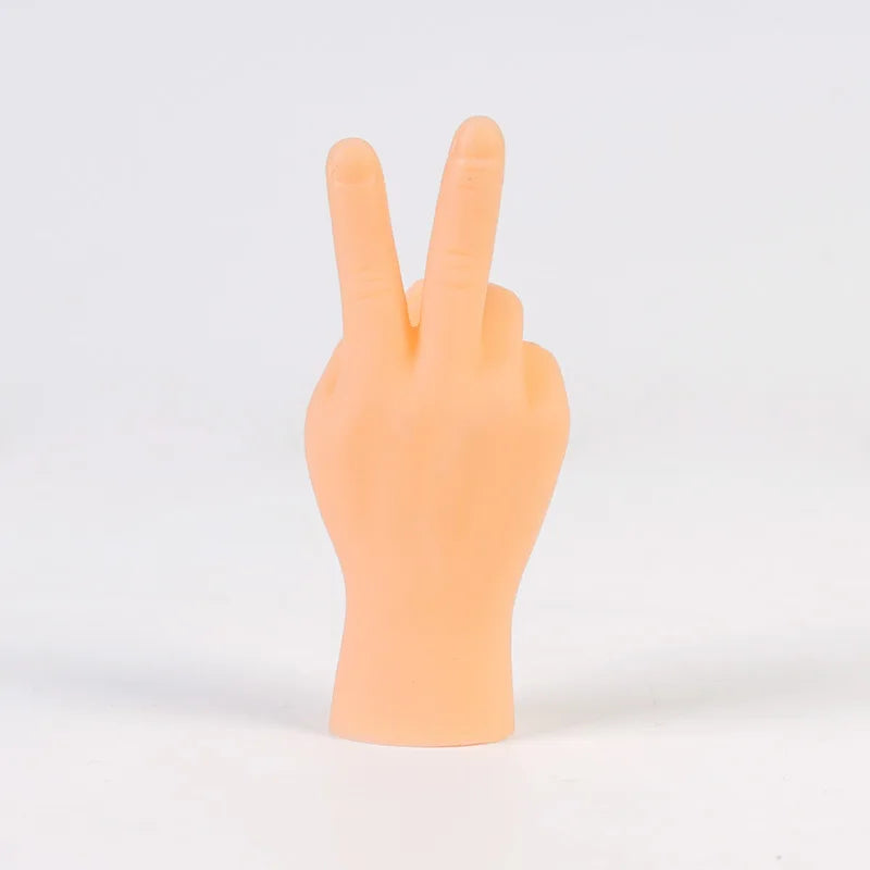 Simulazione piccole mani divertenti mini mani piede manica dito burattino a mano in silicone romanzo scherzo giocattoli per dita stuzzicare oggetti di scena per gatti