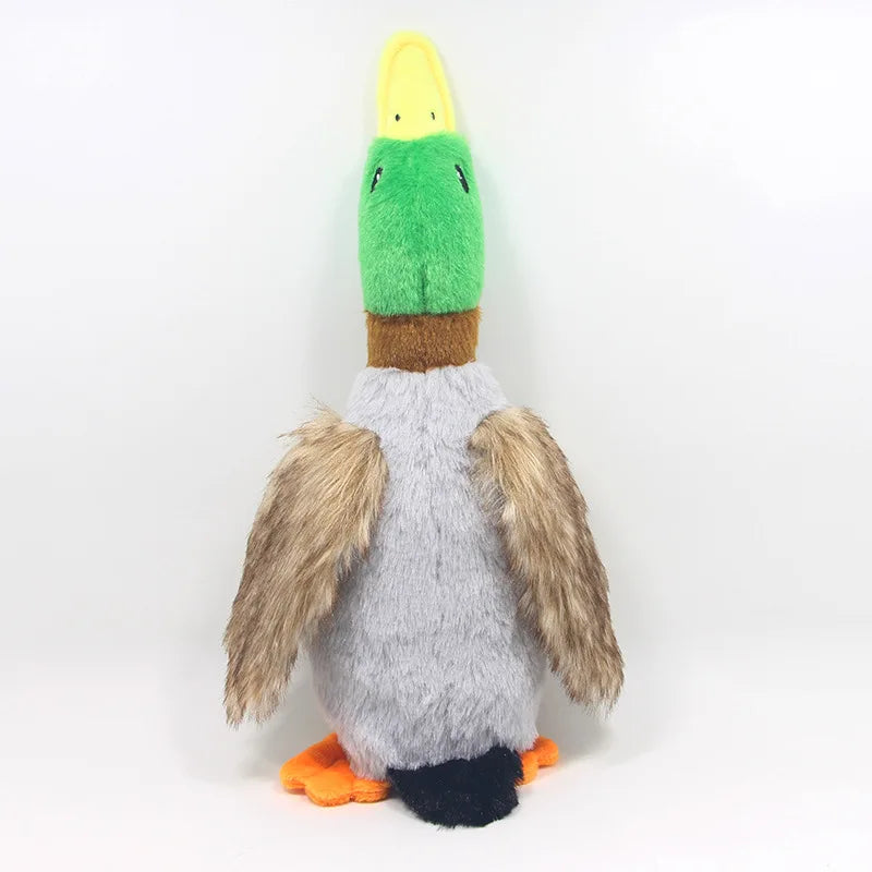 Simpatici cani di peluche con anatra che stridono giocattoli Divertenti giochi per animali domestici Giocattolo da masticare interattivo per accessori per animali domestici di taglia piccola e media