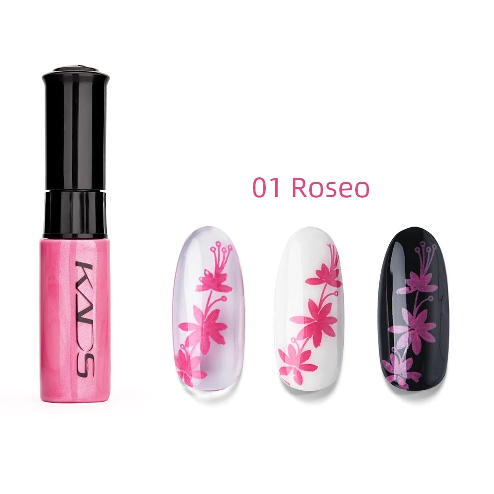 KADS 1pc Nail Art Stamping Polish bianco nero colorato Stamp Plate stampa vernice penna vernici per Manicure Template Lacker