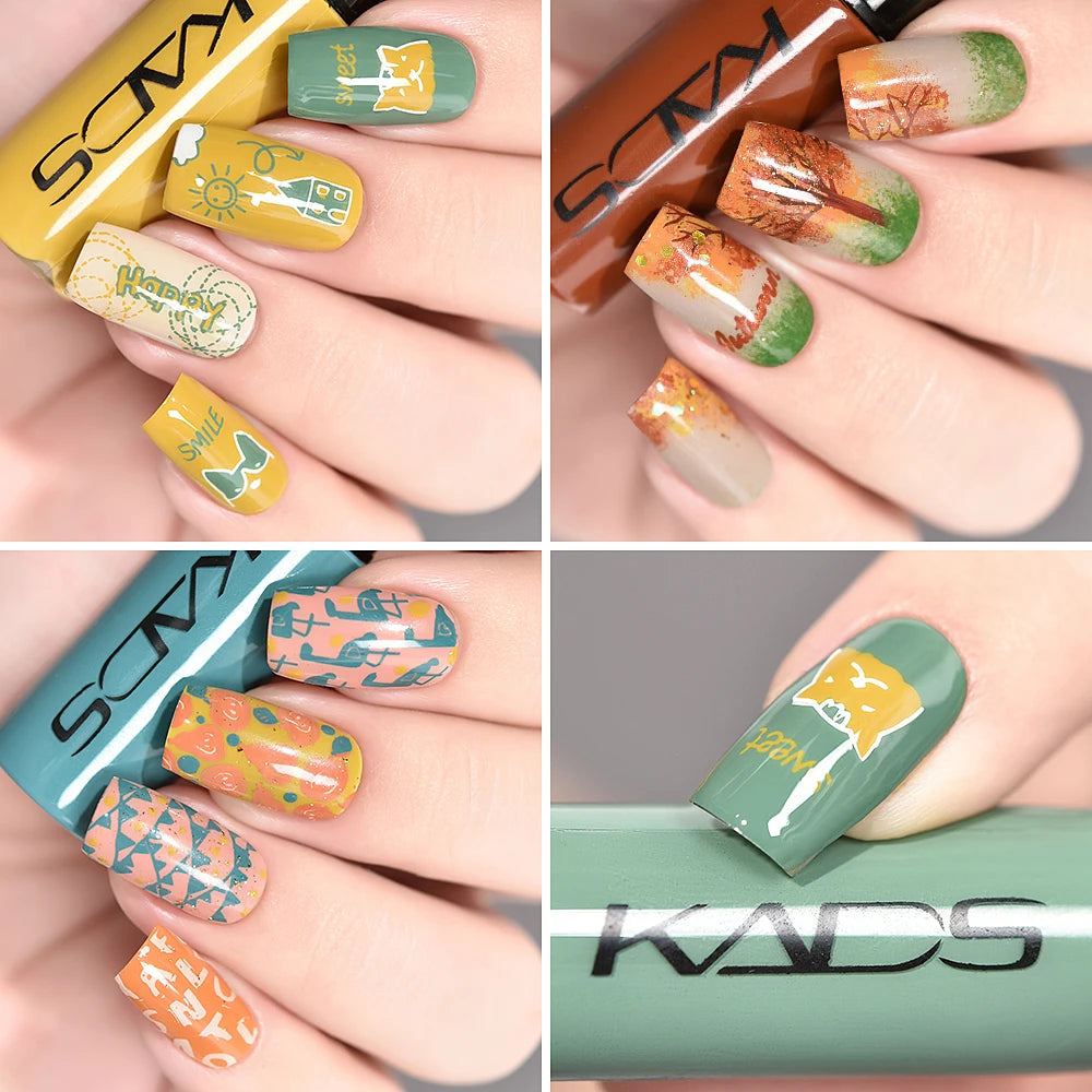 KADS 1pc Nail Art Stamping Polish bianco nero colorato Stamp Plate stampa vernice penna vernici per Manicure Template Lacker