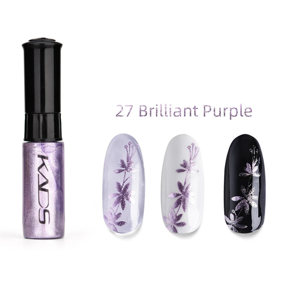 KADS 1pc Nail Art Stamping Polish bianco nero colorato Stamp Plate stampa vernice penna vernici per Manicure Template Lacker