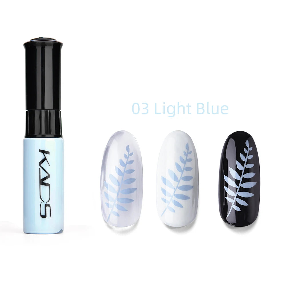 KADS 1pc Nail Art Stamping Polish bianco nero colorato Stamp Plate stampa vernice penna vernici per Manicure Template Lacker