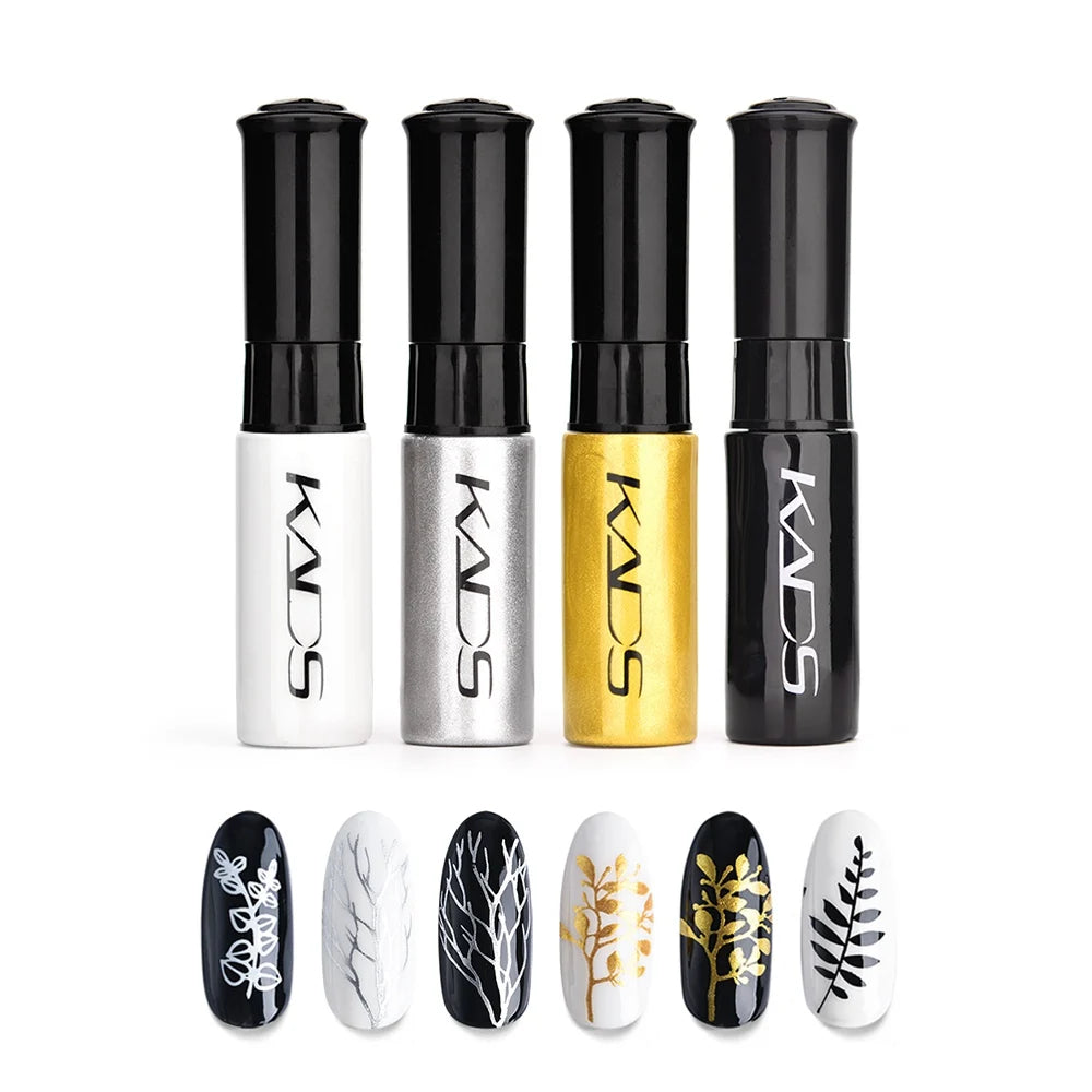 KADS 1pc Nail Art Stamping Polish bianco nero colorato Stamp Plate stampa vernice penna vernici per Manicure Template Lacker
