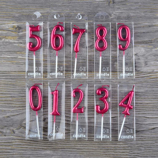 1 pz vino rosso numero compleanno torta di carta candela festa di compleanno per bambini torta nuziale candela bomboniera forniture decorazioni per torte