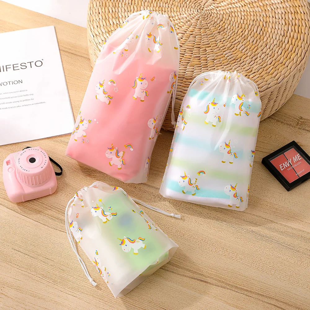Borsa per cosmetici impermeabile in EVA Borsa da viaggio per donna con coulisse Borsa per trucco per nuoto Borsa per il bagno Borsa per il lavaggio Forniture per la spiaggia al mare