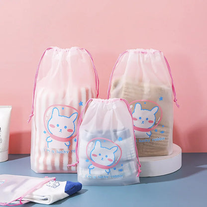 Borsa per cosmetici impermeabile in EVA Borsa da viaggio per donna con coulisse Borsa per trucco per nuoto Borsa per il bagno Borsa per il lavaggio Forniture per la spiaggia al mare