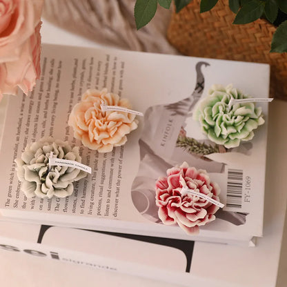 Garofano a forma di fiore candela profumata fatta a mano ornamenti per aromaterapia domestica festa della mamma regalo a mano per ragazza decorazione per feste