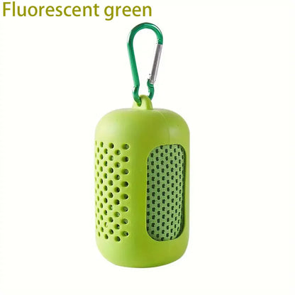 1PC Circolare In Silicone Avvolto Asciugamano Freddo Asciugamano di Raffreddamento Asciugamani In Microfibra Ad Asciugatura Rapida Accessori Da Spiaggia Asciugamano Sport Fitness