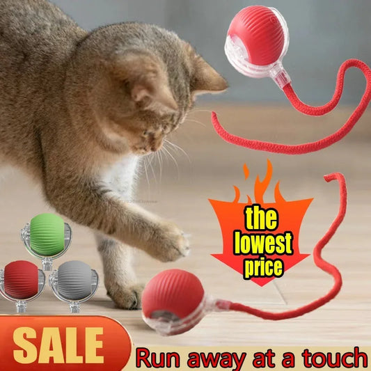 Palla interattiva per gatti, addestramento automatico, gattino, palla elettrica per gatti, giocattoli elettronici con palline magiche rotanti automatiche per gatti