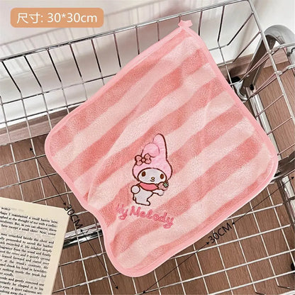 Asciugamano Sanrio Hello Kitty Kulomie per ragazze, bambini, viso, pelle morbida, telo da bagno, asilo, asciugamano per il viso