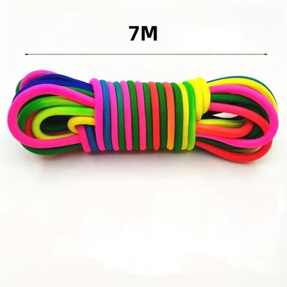 5-10m Corda per saltare Elastico Movimento Giocattolo Bambini Corda per saltare Corde Allenamento Salto Giocattoli per bambini Salto Allenamento Esercizio Nylon Ragazza Regalo