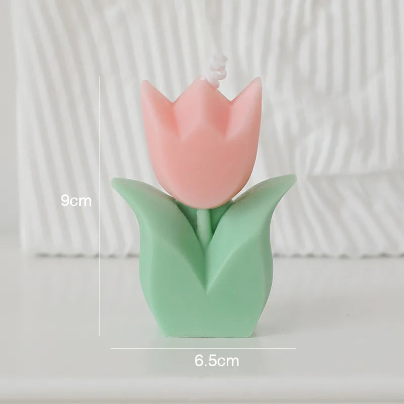 Candele regalo creative per gli ospiti di nozze Candela per aromaterapia con fiori di tulipano Decorazioni per la camera estetica Candele aromatiche Regali di compleanno per ragazze