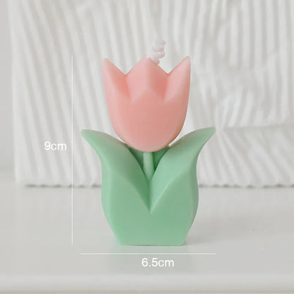 Candele regalo creative per gli ospiti di nozze Candela per aromaterapia con fiori di tulipano Decorazioni per la camera estetica Candele aromatiche Regali di compleanno per ragazze
