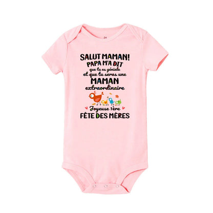 Sei la migliore mamma Felice prima festa della mamma Body stampato per neonato Simpatico pagliaccetto estivo per neonato Ragazzi Ragazze Tuta a maniche corte