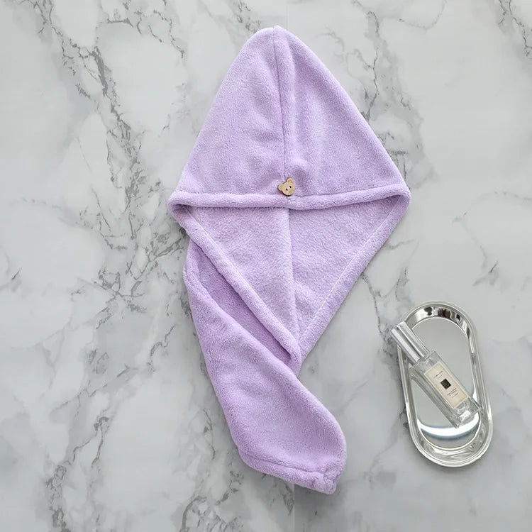 Donne Magic Microfibra Asciugatura rapida Asciugamano per capelli Cappello Asciugamano Bagno Avvolgere il bagno Cappello Quick Cap Turbante Asciutto Toallas Bagno Doccia