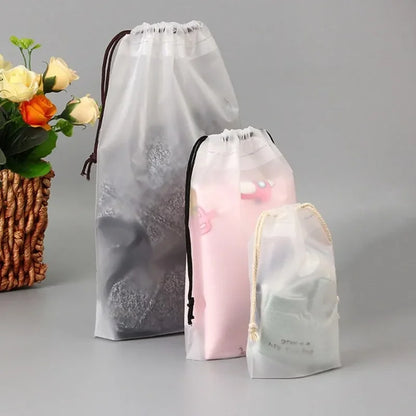 Borsa per cosmetici impermeabile in EVA Borsa da viaggio per donna con coulisse Borsa per trucco per nuoto Borsa per il bagno Borsa per il lavaggio Forniture per la spiaggia al mare