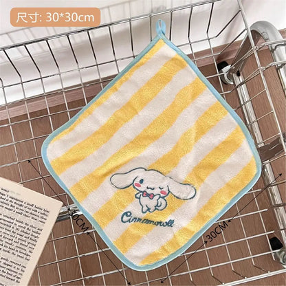 Asciugamano Sanrio Hello Kitty Kulomie per ragazze, bambini, viso, pelle morbida, telo da bagno, asilo, asciugamano per il viso
